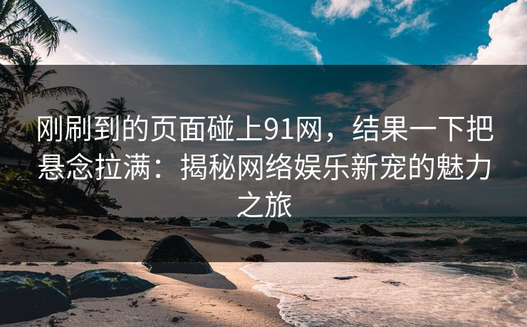 刚刷到的页面碰上91网，结果一下把悬念拉满：揭秘网络娱乐新宠的魅力之旅